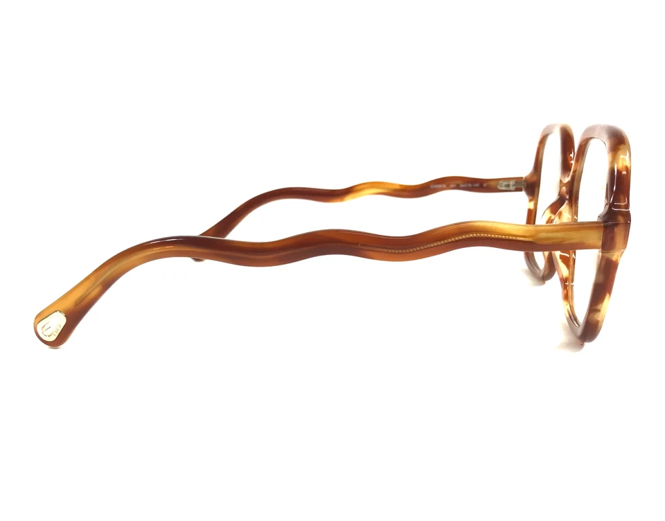 Chloe Eyeglasses Frames CH0091S 001 Striped Brown Oversized Square 54-16-145 - Image 4 of 4