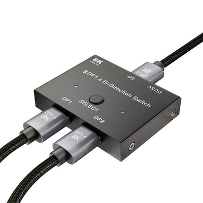 1X(Videokonverter-Umschaltbox 2-in-1-Out 8K@30Hz 4K@120Hz DisplayPort 1.4-U2042