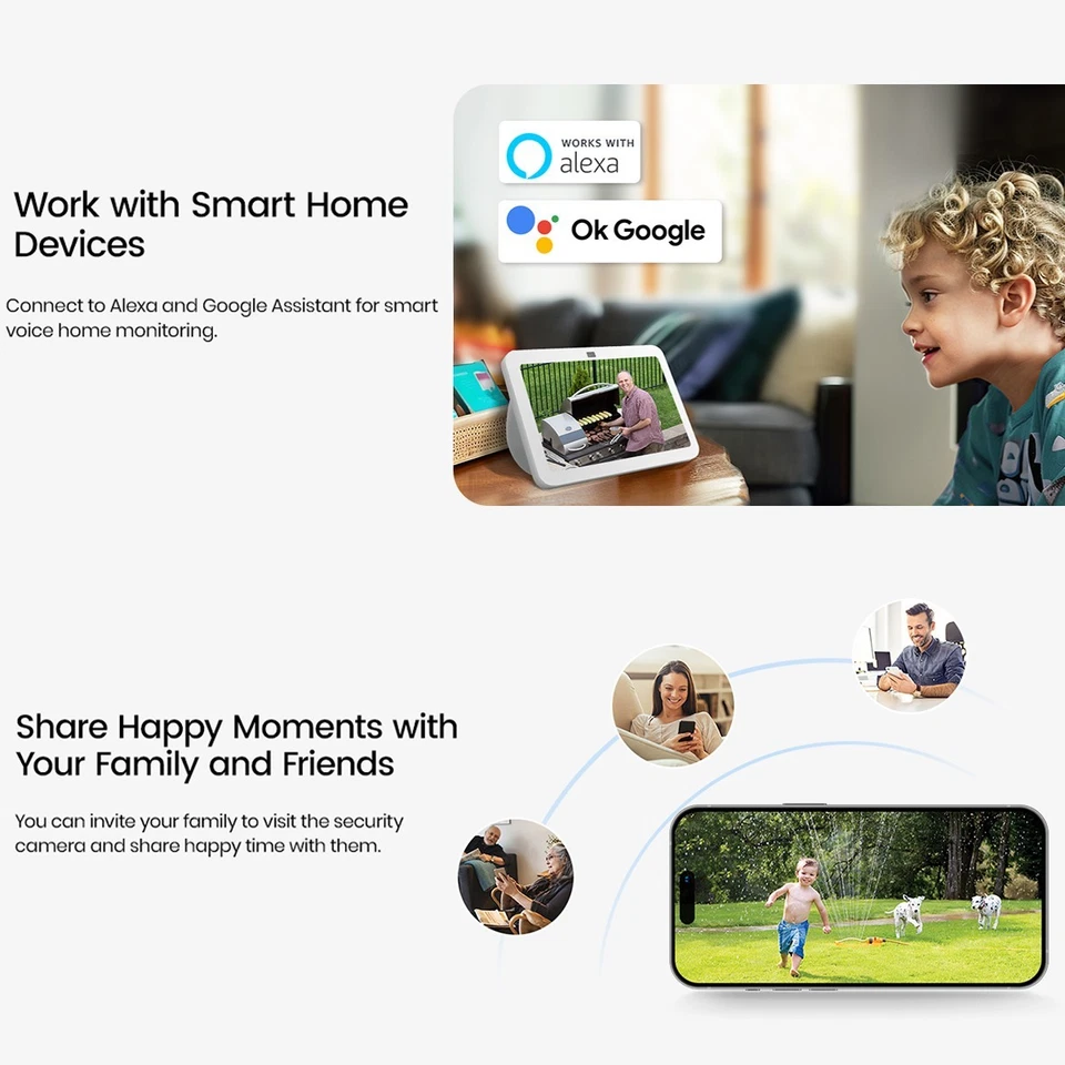 AOSU Solar Security Cameras Outdoor Wireless,4 Cam-Kit,2K Color Night Vision - Image 2 of 4