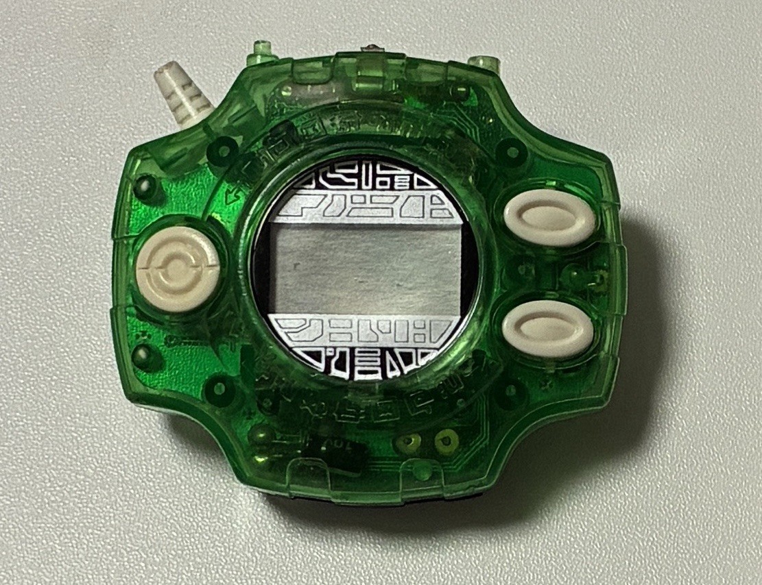 Digimon adventure digital monsters digivice green Bandai old toy junk