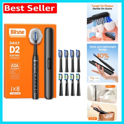 Sleek D2 Ultraschallzahnbürste mit 5 Modi & 2 Ersatzköpfen