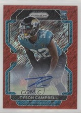 2021 Panini Prizm Rookie Red Shimmer 32/35 Tyson Campbell #384 Auto 0l1b