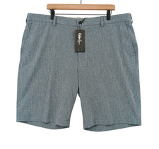 Walter Hagen Perfect 11 Textured Grid Shorts Mens 42 Navy Performance Golf Beach