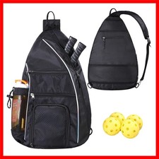 Reversible Pickleball Sling Bag with Multiple Storage Pockets