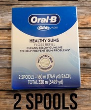 New Packaging Oral-B Glide Floss Refills, 2 Spools - Unflavored, Micro Textured