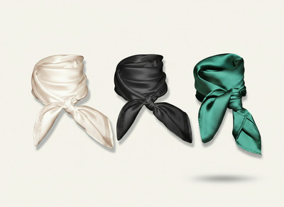 Elegant silk scarf headscarf wrap plain colors choice of color