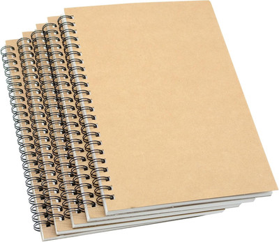 5 Pcs A5 Sketchbook, Spiral Sketch Pads, 30 Sheets (60 Pages) 120 GSM Thicken Pa