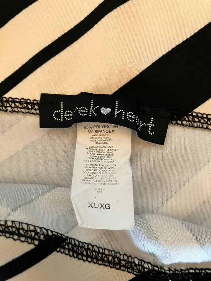 Falda Derek Corazón Negra Crema Lápiz Carrera Fecha Noche Talla XL Elastizada Retro Y2K Foto 3 de 3