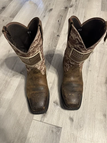Ariat Workhog Patriot Steel Toe Work Boot Earth/Sand Camo Mens Size 13D - Picture 1 of 13