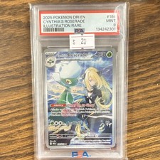 Pokémon Cynthia's Roserade Destined Rivals Illustration Rare Holo 184/182 PSA 9