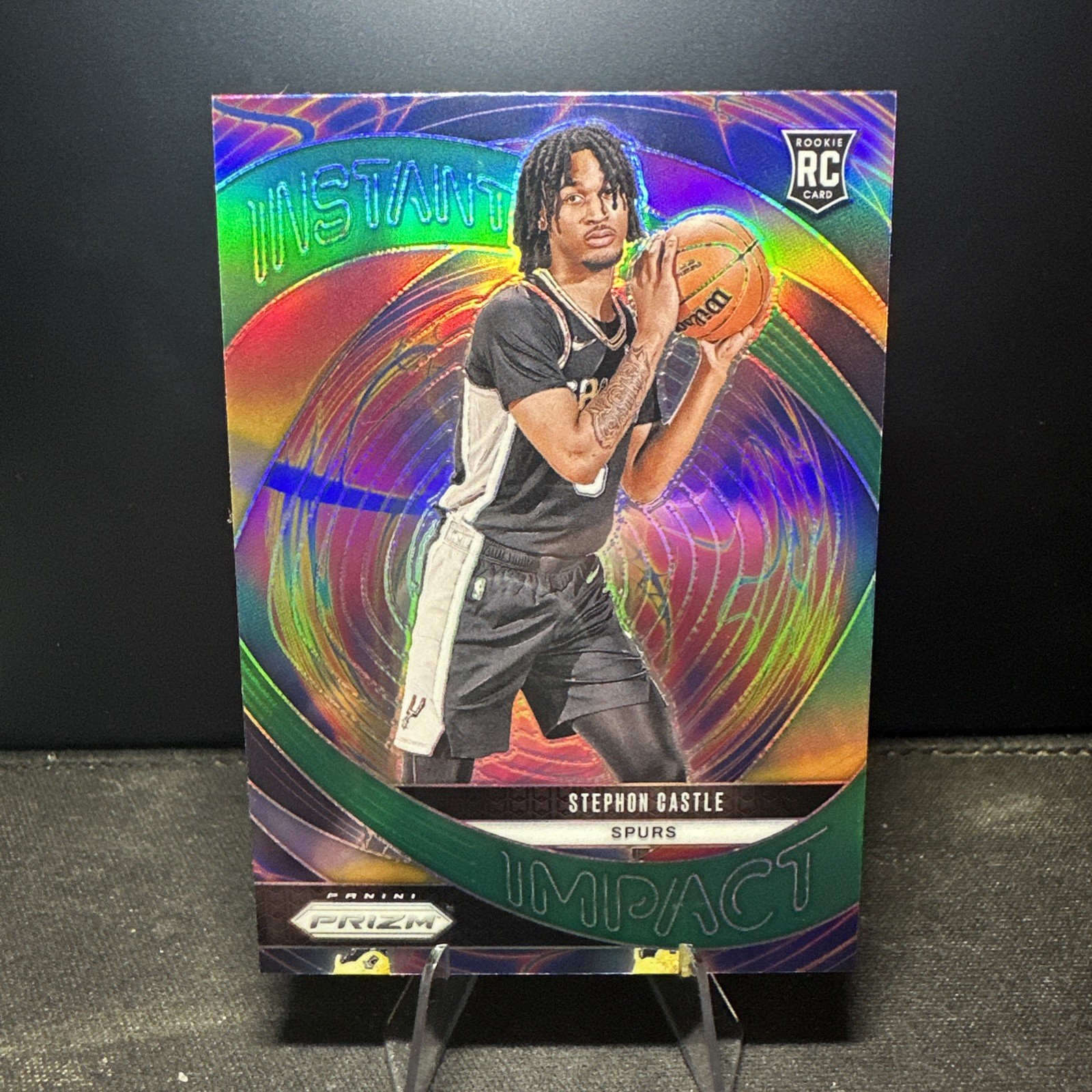 2024-2025 Panini Prizm - Stephon Castle Instant Impact (RC)  Green Prizm #4