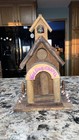 Vintage Wood Wedding Chapel Birdhouse