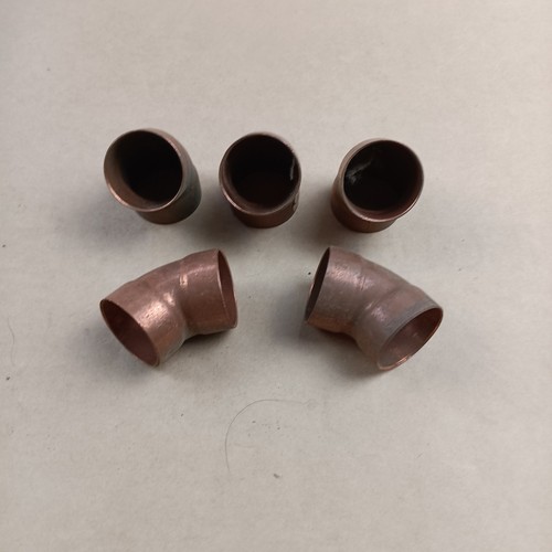 (Lot of 5) 1-1/4" x 1-1/4" Copper Sweat Elbow 45 Degree Double-Female