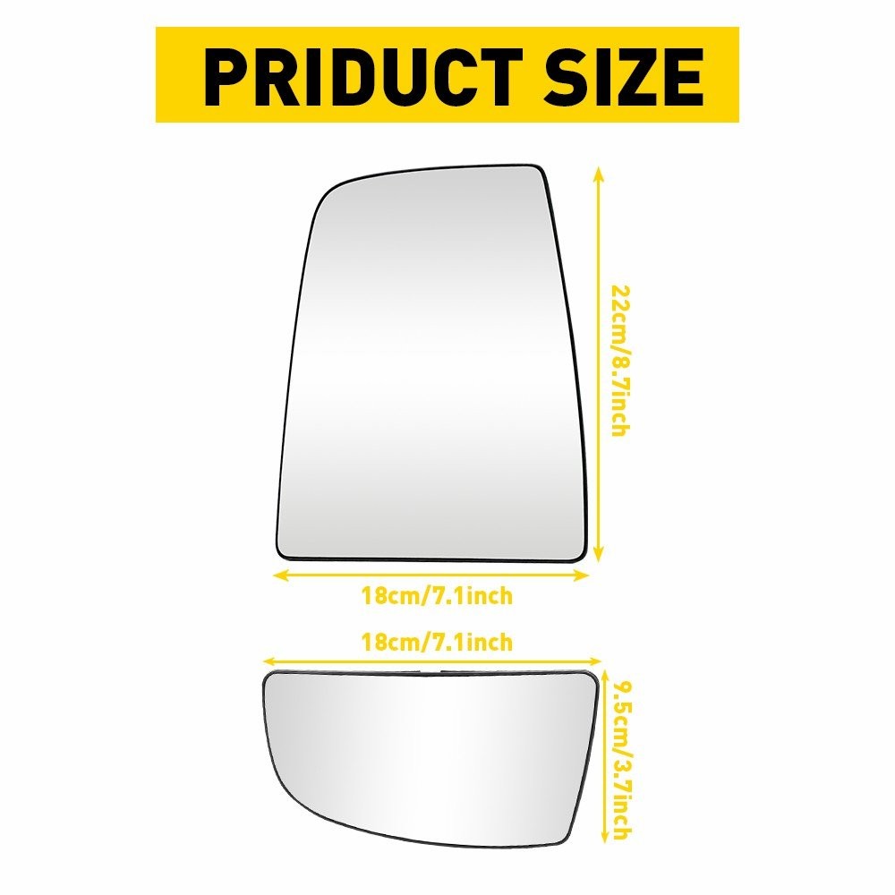 Fit For 2015-2022 Ford Transit 2pcs Van Left Side Driver W/ Heated Mirror Glass thumbnail 2