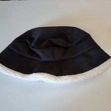 Isotoner Faux Suede Polyester Bucket Hat Unisex Black Cognac One Size