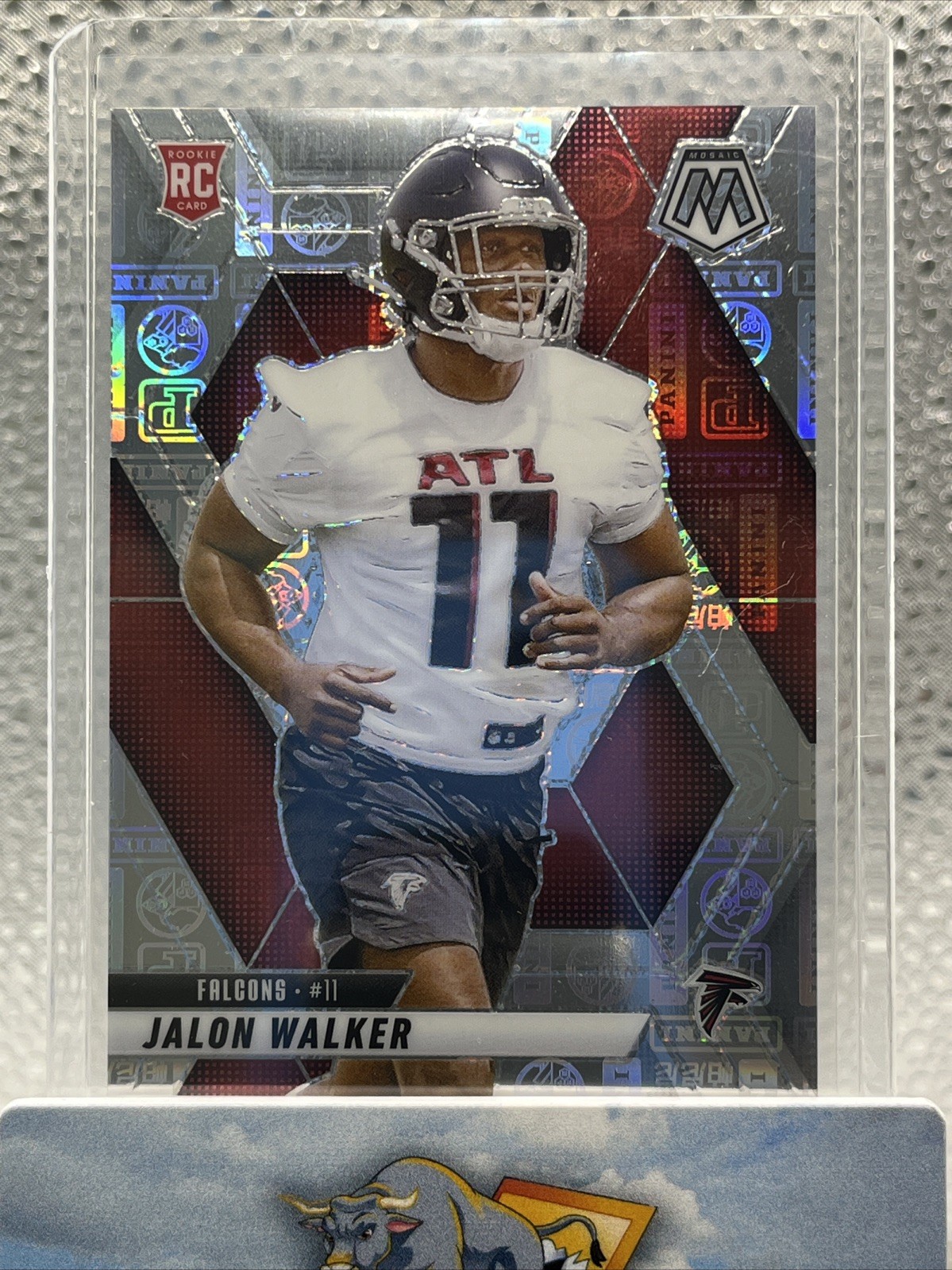 2025 Panini Mosaic Jalon Walker Silver Mosaic Prizm #377 Rookie RC Falcons