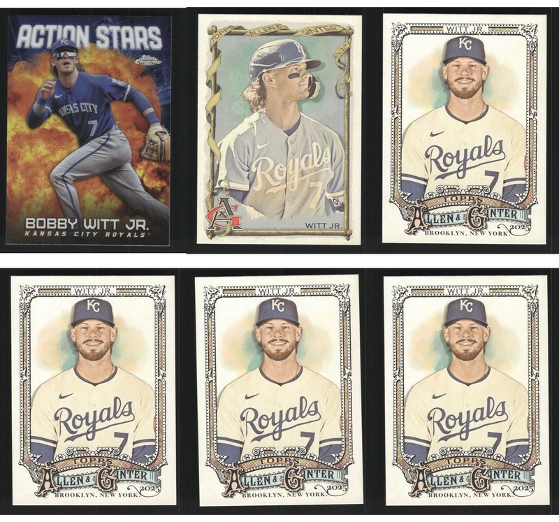 Bobby Witt Jr. Baseball Card 6 Card LOT