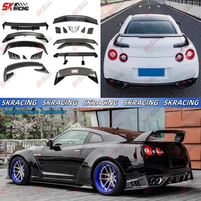 Fits Nissan GT-R R35 2009UP Carbon Fiber A/B/C/D/E/F/G/H Style Rear Spoiler Wing