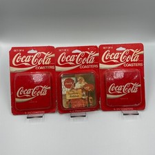 Vintage Coca-Cola 3-3/4" Cork & 4" Plastic Coasters Set(s) Bundle 16 Total