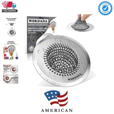 Kitchen Sink Drain Strainer,Patented Reversible Chain Mesh Basket Anti-Clog ...