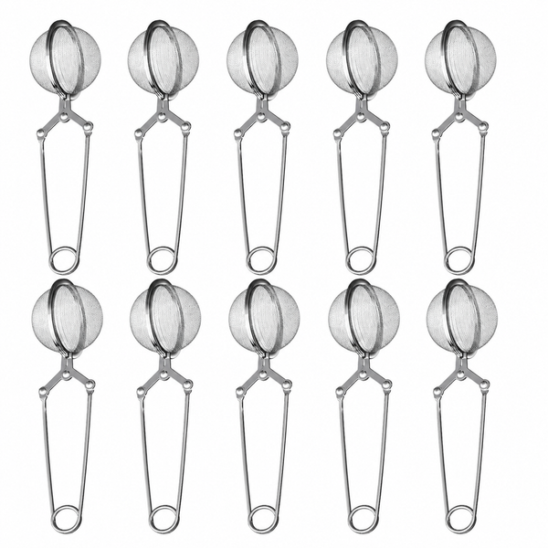 10X Teezange Edelstahl Teefilter GewüRzzange Teesieb GewüRzei Tassensieb Tee Ei-image