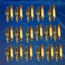 Huge Lot Set of 17 Seventeen antique arts & crafts wall sconces KB