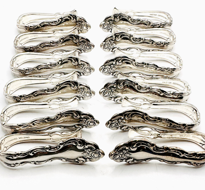 Vintage Set 12 Piece Oneida Community Stainless Napkin Ring | eBay display picture 1
