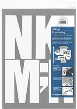 Chartpak 6-inch White Stick-on Vinyl Capital Letters Only (01190), 1 PACK