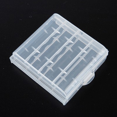 4 grid Portable Hard Plastic Case Holder Storage Box Cover for AA / AAA Batt-qp