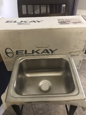 ELKAY Bar Sink Fixture, New, Made In USA!! Quick Clip,Stainless Steel,