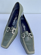 Vintage Aura Blanc for Marga Loafers Womens EU 37 Green Shoes Spain Horse bit