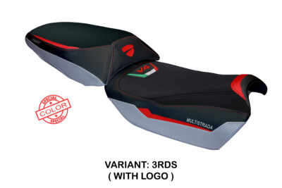 Adria Standard Red-Silver Logo Ducati Multistrada V4 Rally Saddle Jacket 23-24