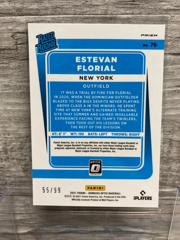 2021 Optic Estevan Florial Rated Rookie Red Pandora /99- Yankees - Image 2 of 2