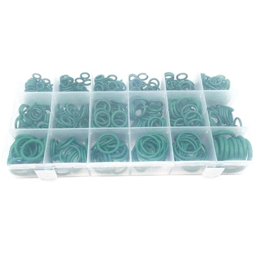 530Pcs Green Rubber O-Ring Washer Seal Assortment Set Kit Gasket HNBR A/C System - Picture 4 of 8