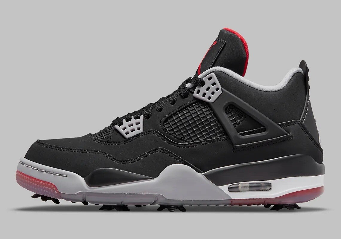 Nike Air Jordan IV 4 Bred Black Fire Red Cement Golf CU9981 Nike Air Jordan IV 4 Bred Black Fire Red Cement Golf CU9981