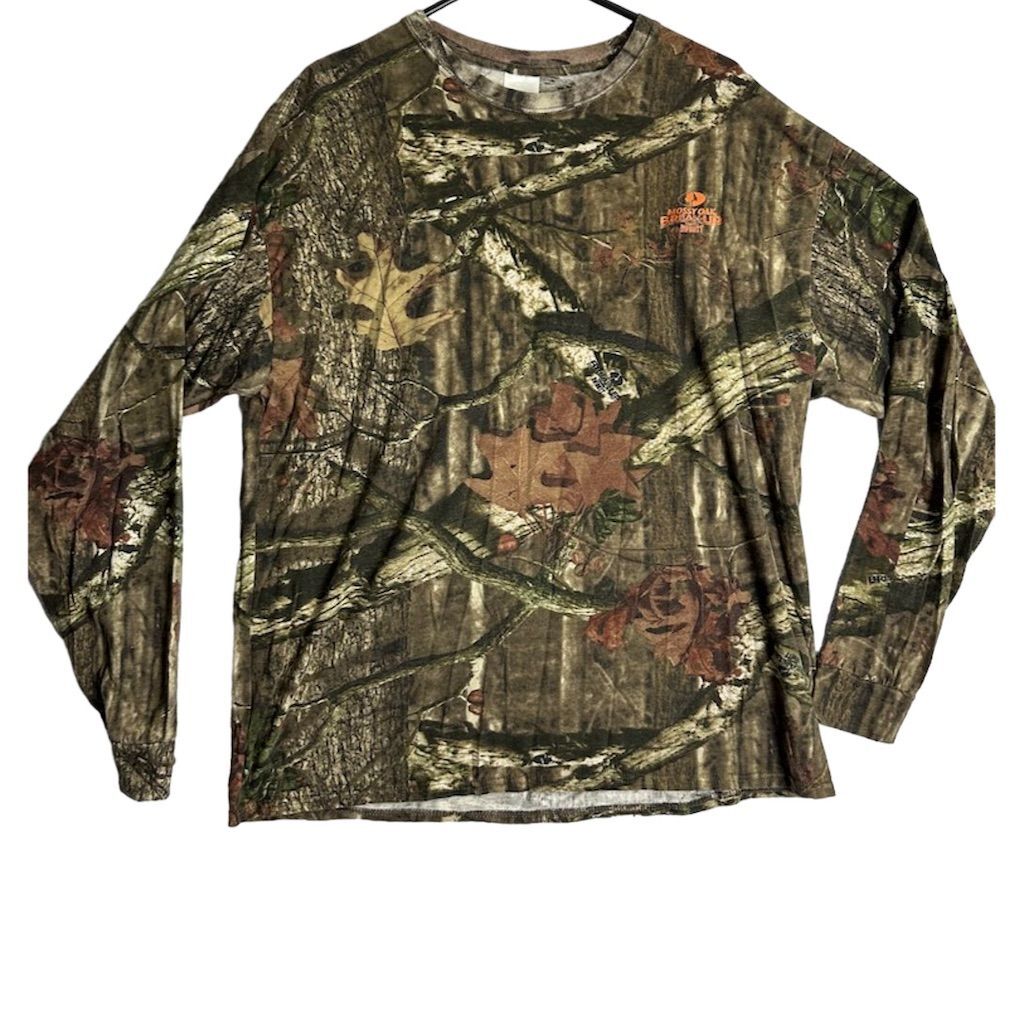 Mossy Oak Eliptek Camo Long Sleeve Tee for Hunting – Men's XL Hunting Shirt for Outdoor Fall Wear