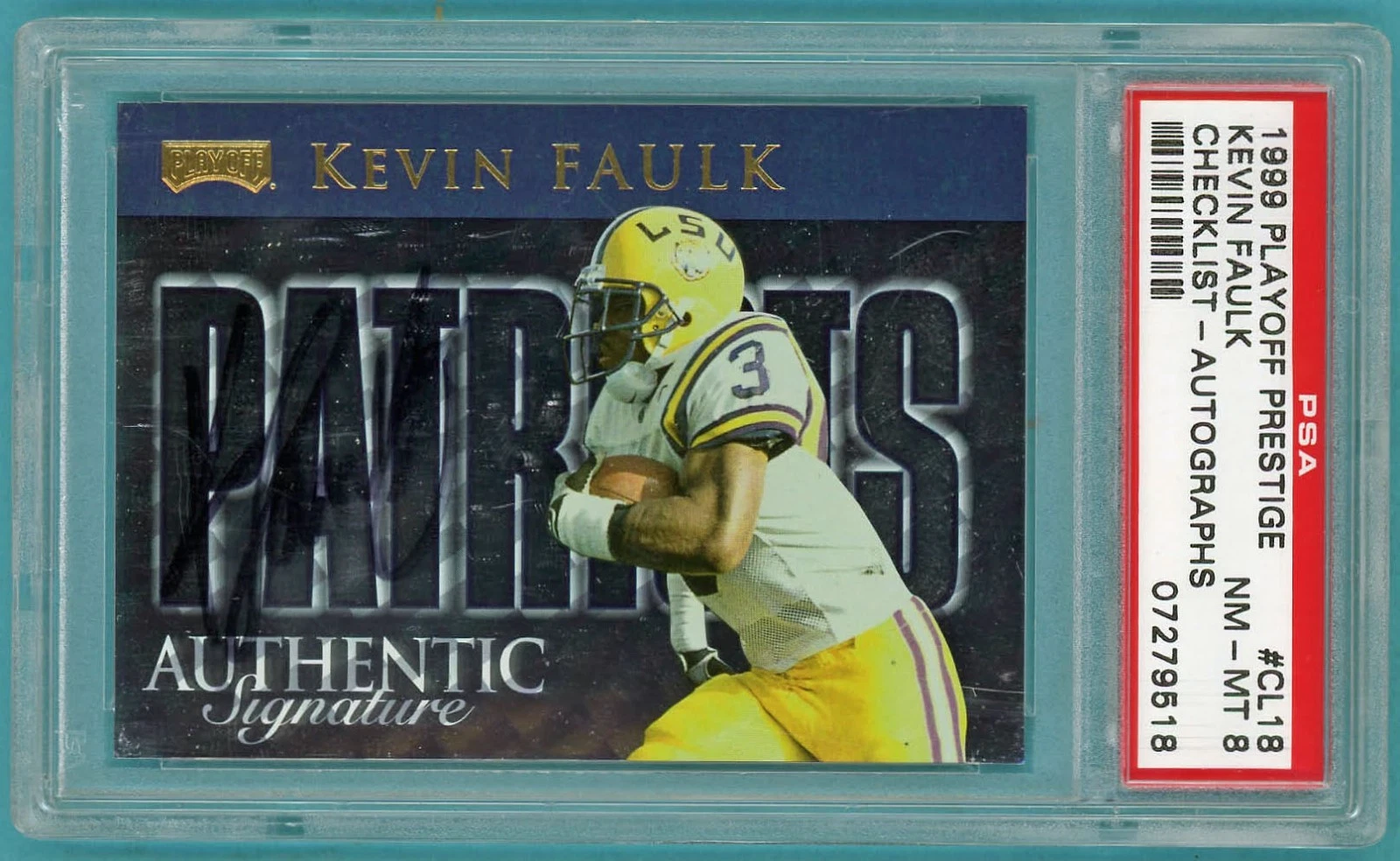 Kevin Faulk Playoff Prestige Checklist #CL18 Checklist-Autographs