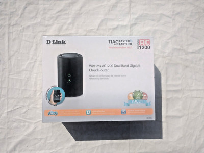 D-Link Wireless AC1200 Dual Band Gigabit Cloud Router, New Open Box