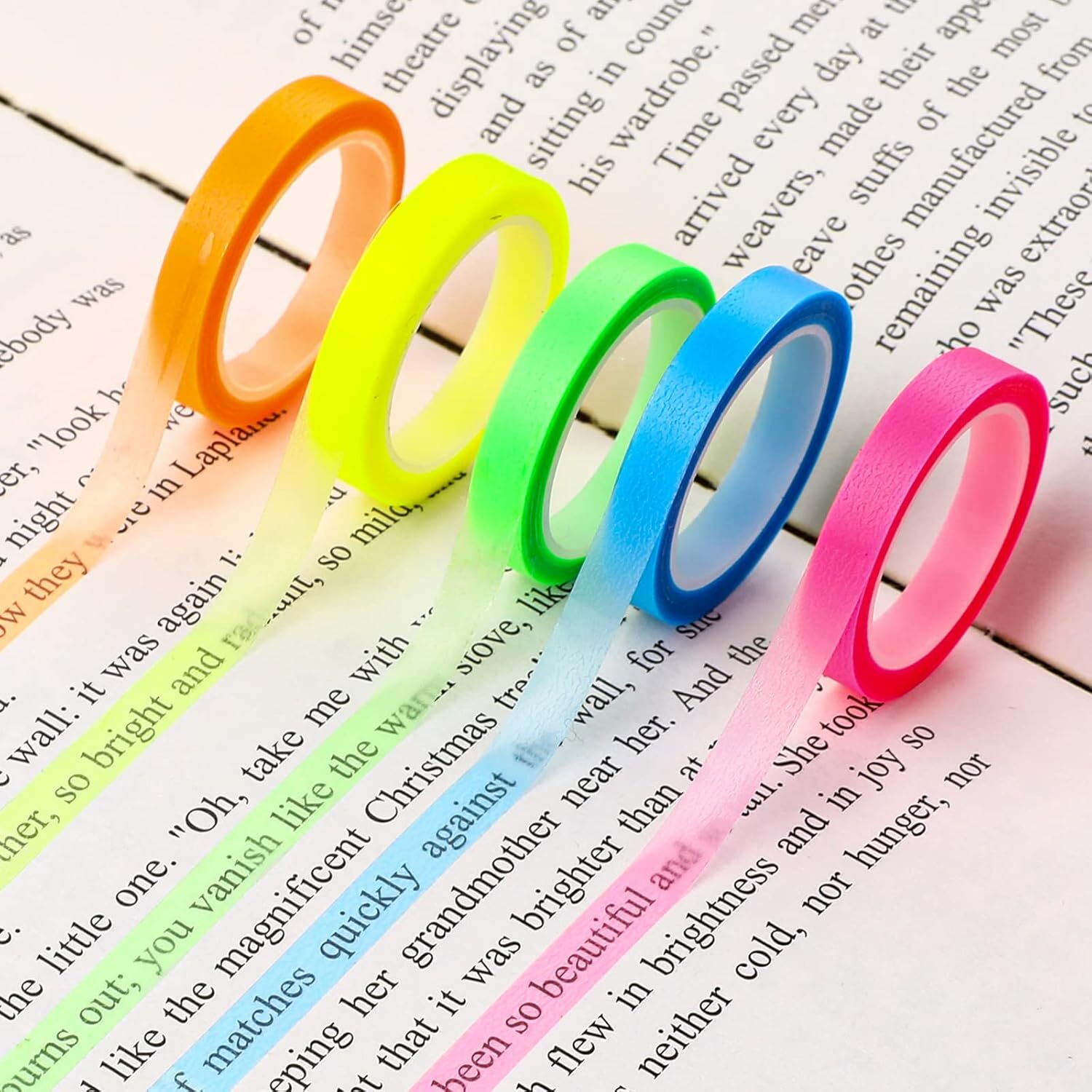 Tape Colored Transparent Marking Sticker Removable Fluoresce