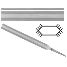 GLARDON-VALLORBE SCREWHEAD WITH TANG PRECISION FILES -4" CUTS 3-4 LP1840