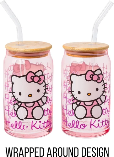 Silver Buffalo Sanrio Hello Kitty Glass Tumbler - Thumbnail 2