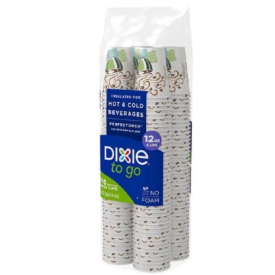 Dixie PerfecTouch Insulated Hot/Cold Paper Cups - 12oz, 176 count ...
