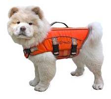 Dog Life Jacket Vest Walkin Pets Swimming Vest Safety Orange Large 24-30 Chest