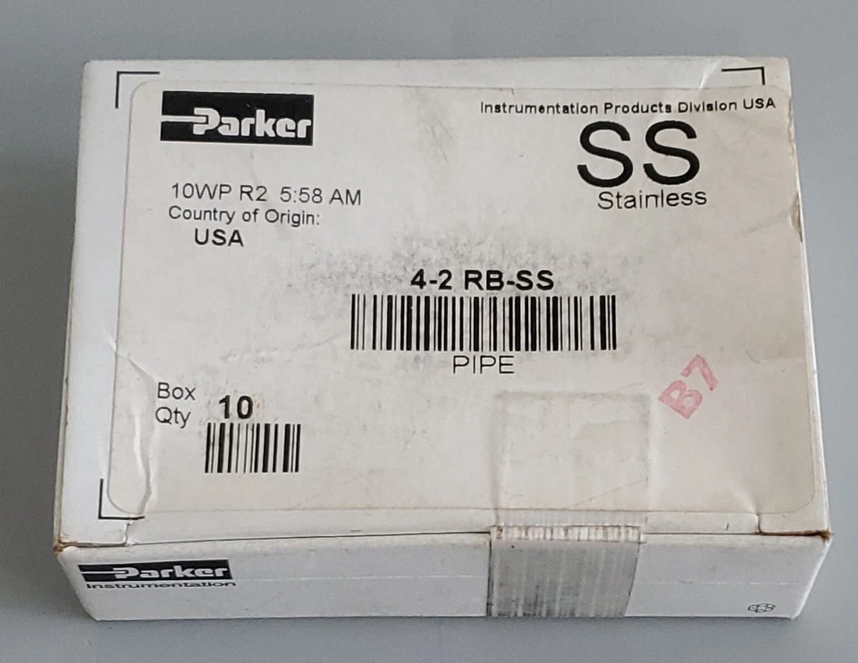 *NEW SEALED* [10] Parker 4-2 RB-SS Reducing Bushings Stainless Steel + Warranty! - Image 2 of 3