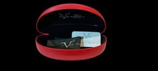 NEW 19v69 Versace Red Oversized Clamshell Sunglasses Travel Hard Case