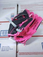 Franklin Youth T-Ball Baseball Glove Inferno Pink  Black Left Handed 24950 9"