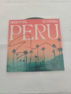 Ed Sheeran & Fireboy DML | Peru CD Single NEW | SIGNED AUTOGRAPHED By Ed Sheeran