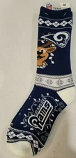 NFL Los Angeles Rams Ugly Sweater Socks, New (SWEATER STRIPE)