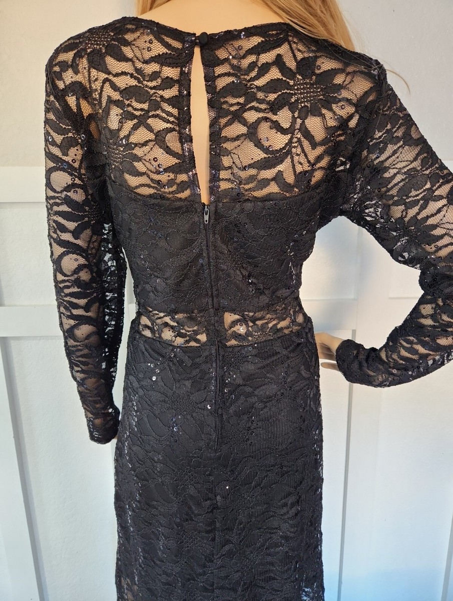 bebe lace inset midi dress Lace Trim Flounce Dress White main image 1