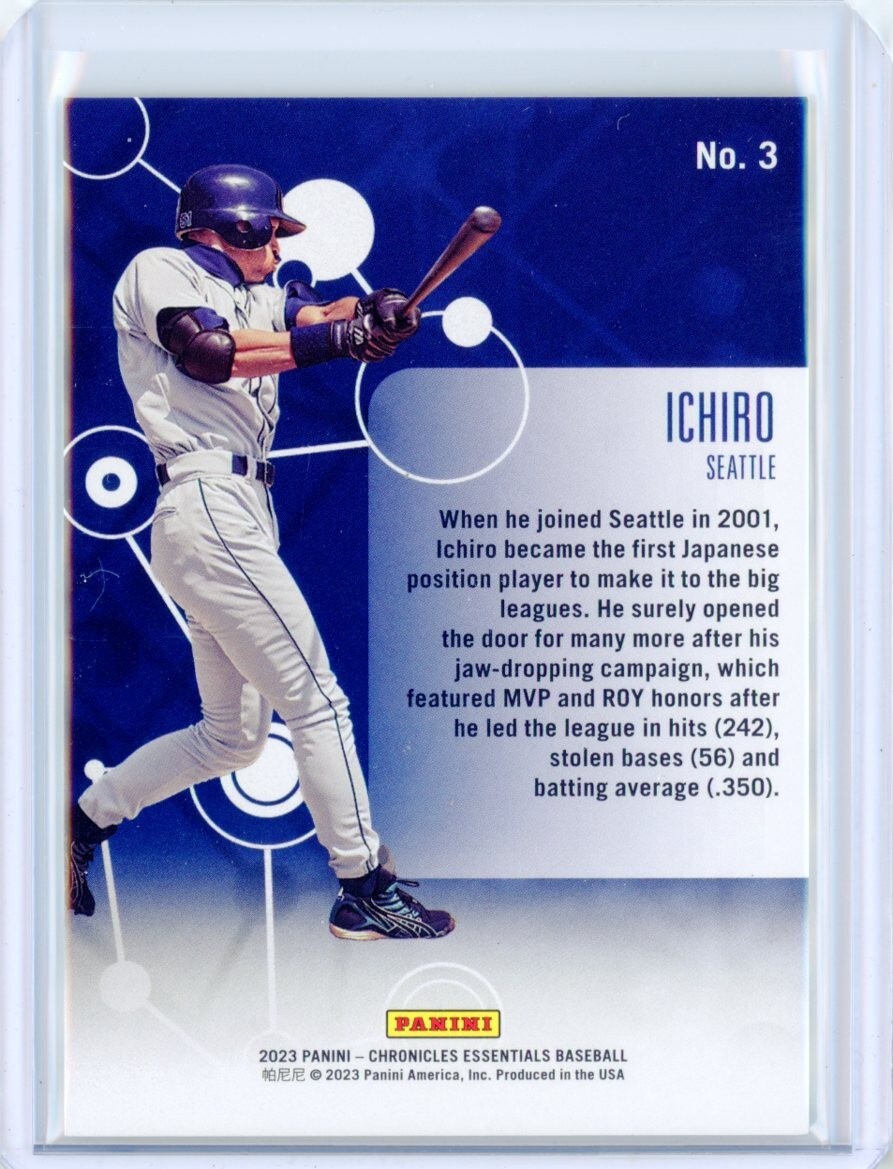 Ichiroページ 2023 Panini Chronicles Essentials ICHIRO Seattle Mariners BLUE 16